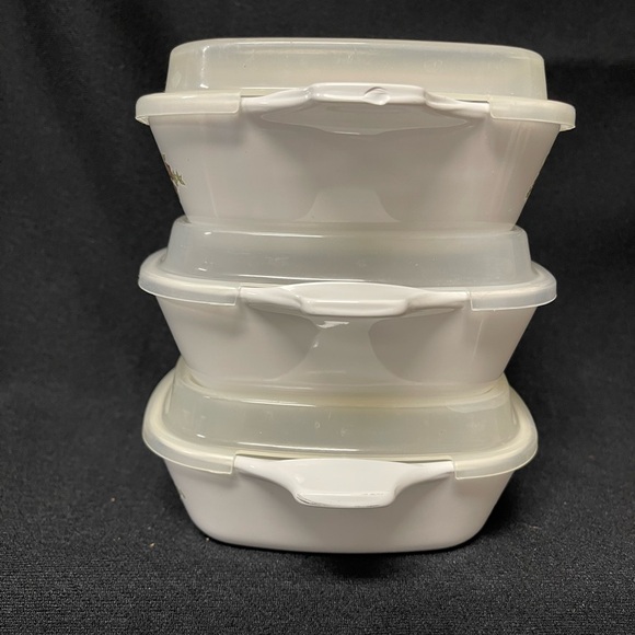 Corningware Spice of Life  petite pans SET OF 3 WITH COVERS 1 3/4 cup P-41-B - Picture 3 of 7